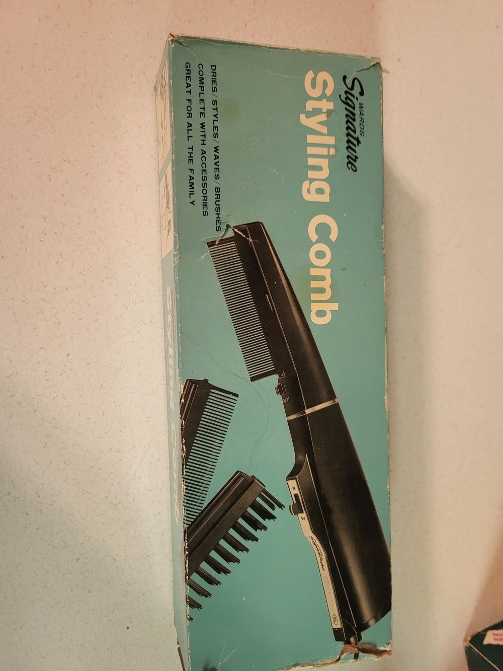 Vintage Grooming Electric Hot Styling Comb Brush. TESTED WORKS